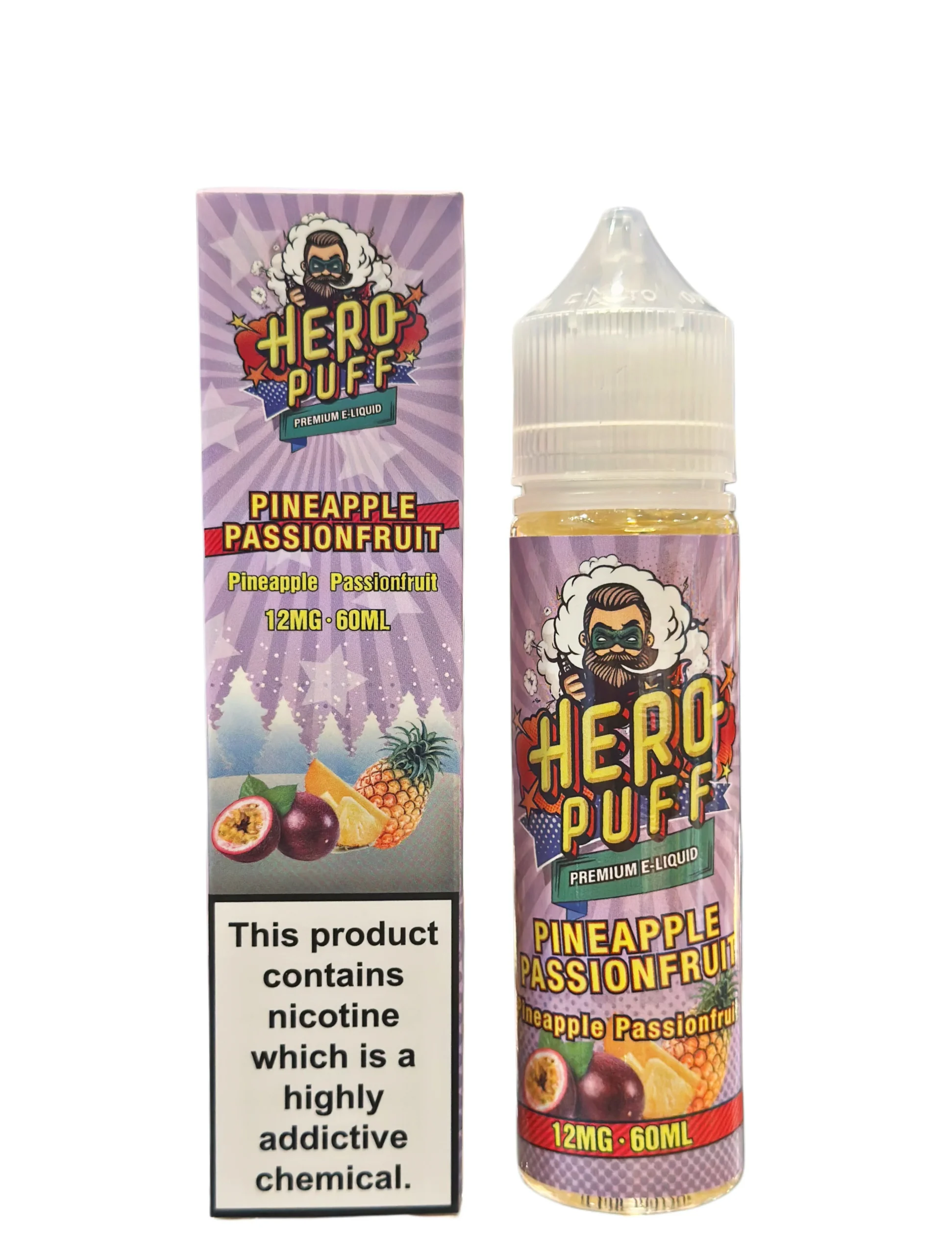 PINEAPPLE PASSIONFRUIT E-LIQUID HERO PUFF - 60ML